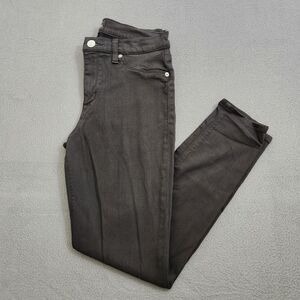 Hudson Women 30 Black Mid Rise Natalie Super Skinny Ankle Jeans